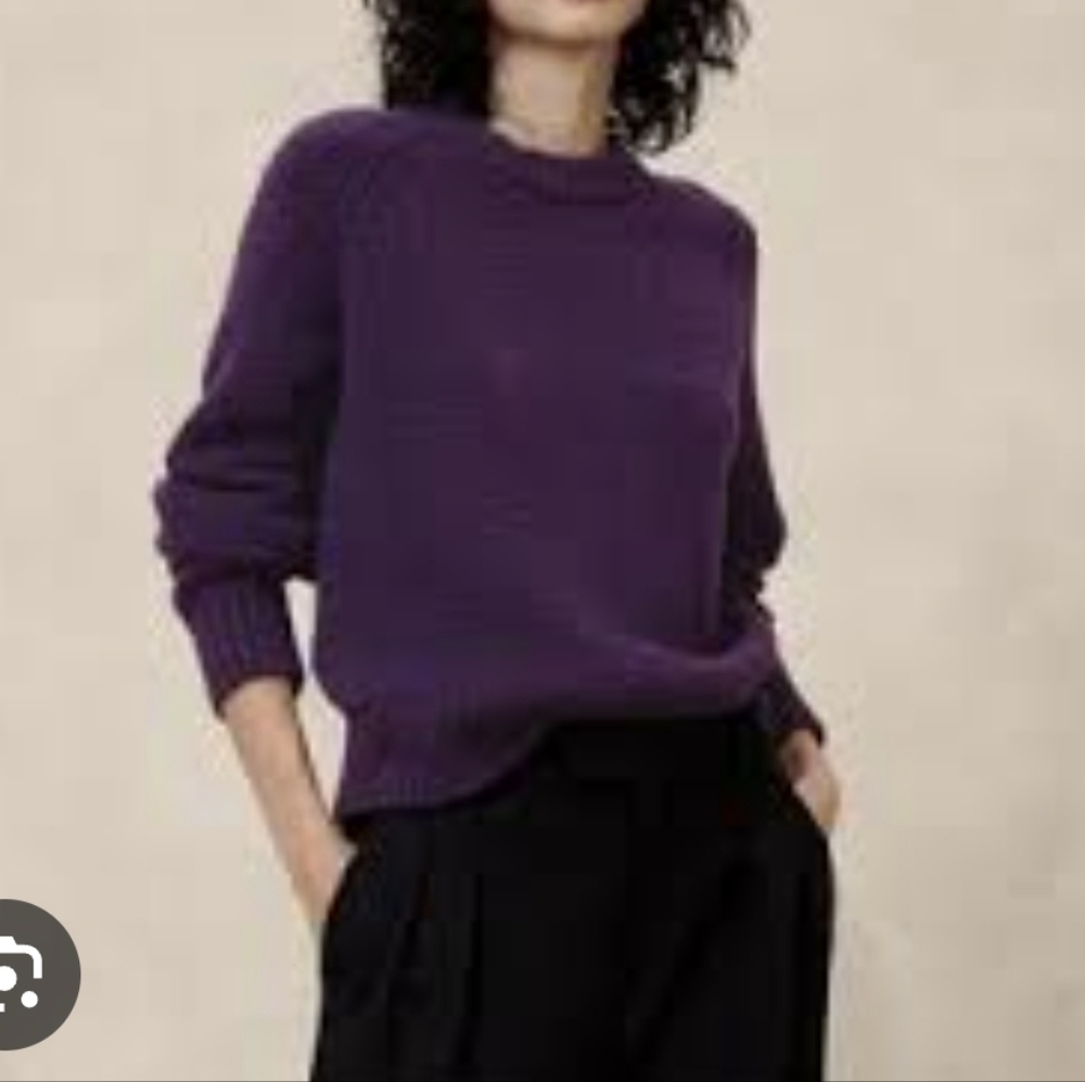 Banana Republic Boucle Pulliver Purple Sweater Sz.S NWT